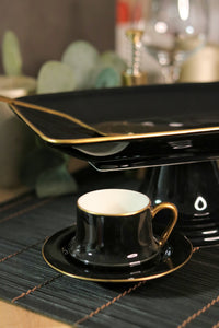 Mokkatasse in schwarz 12tlg